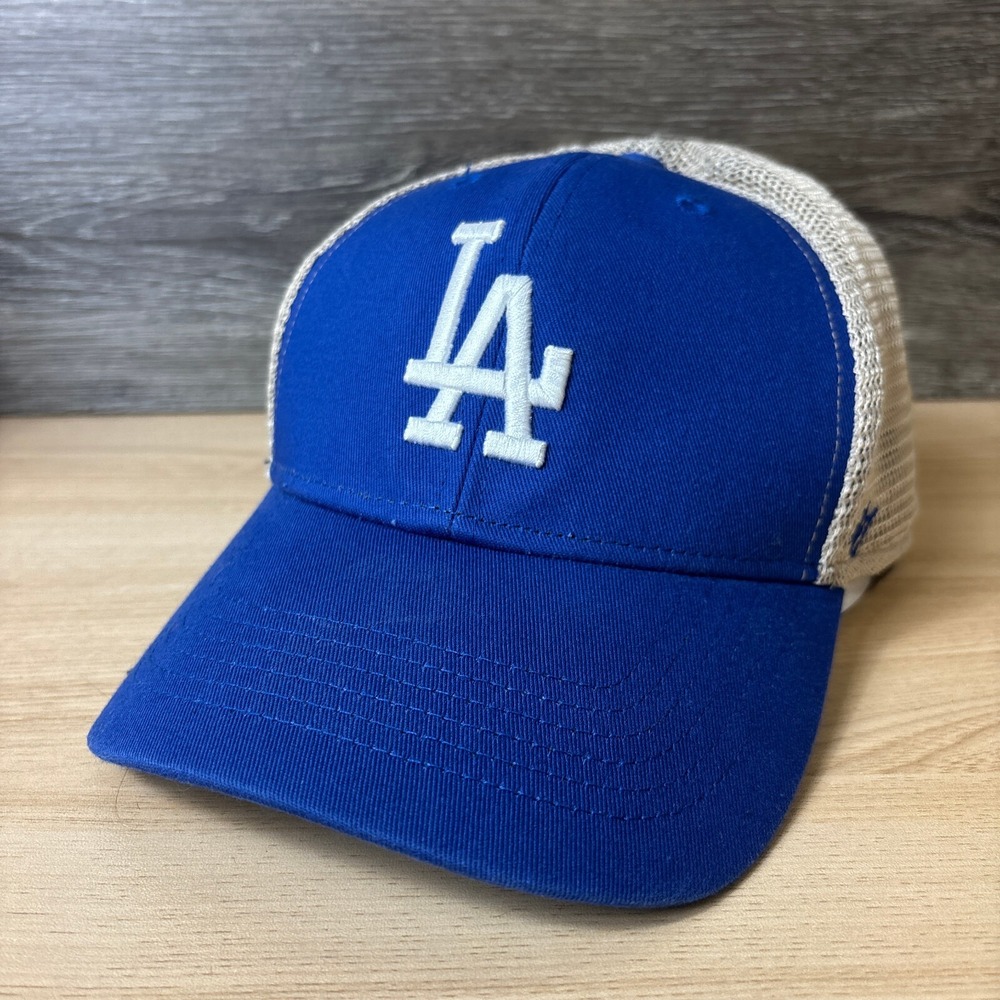 Los Angeles Dodgers Hat Cap Snap Back Blue MLB Baseball Mesh Back '47
